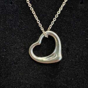 Tiffany & Co. Elsa Peretti Open Heart Pendant Necklace